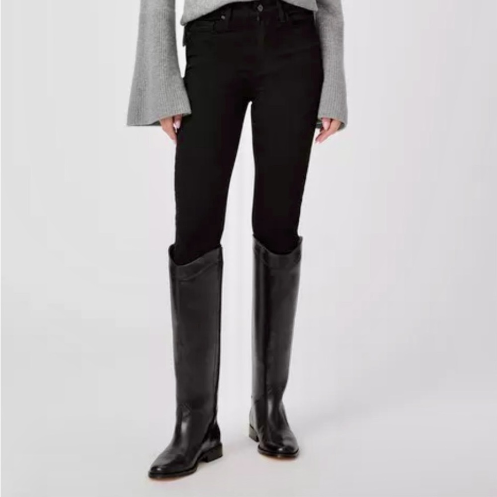 PAIGE Black Knee High Riding Boots NWB